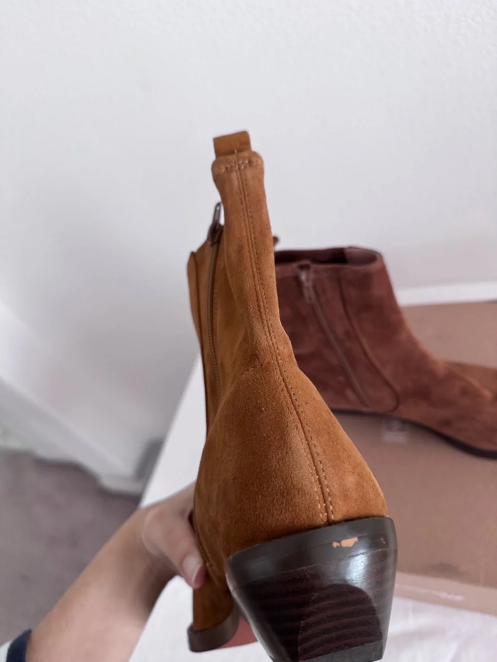 New Madewell The Idris Ankle Boot In Suede Size 9.5 - Picture 8 of 14